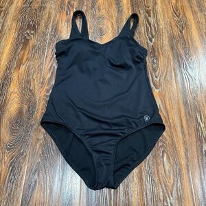 Hurley Black Women's One-Piece Swimsuit Size M Ribbed Padded Swim